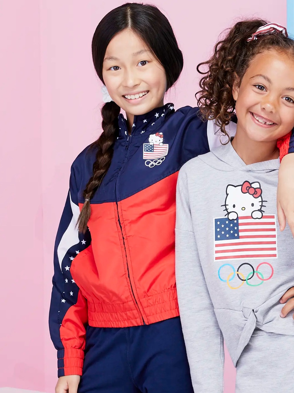 Hello Kitty Girls Navy and Red Track Jacket